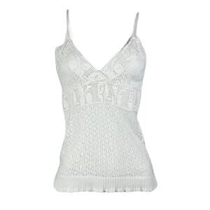 Coquette boho top white